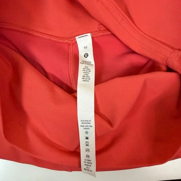 Lululemon Align High Rise Pocket Leggings Coral/Orange Size 10 Like New Active - Picture 4 of 10